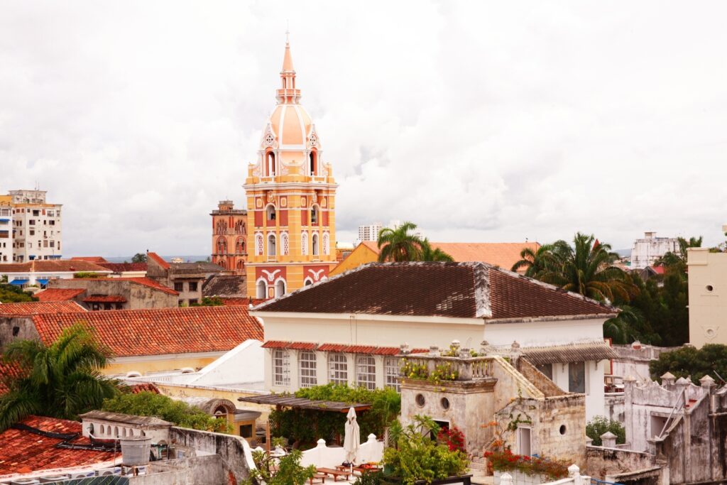 Vista desde los tejados en Cartagena de Indias