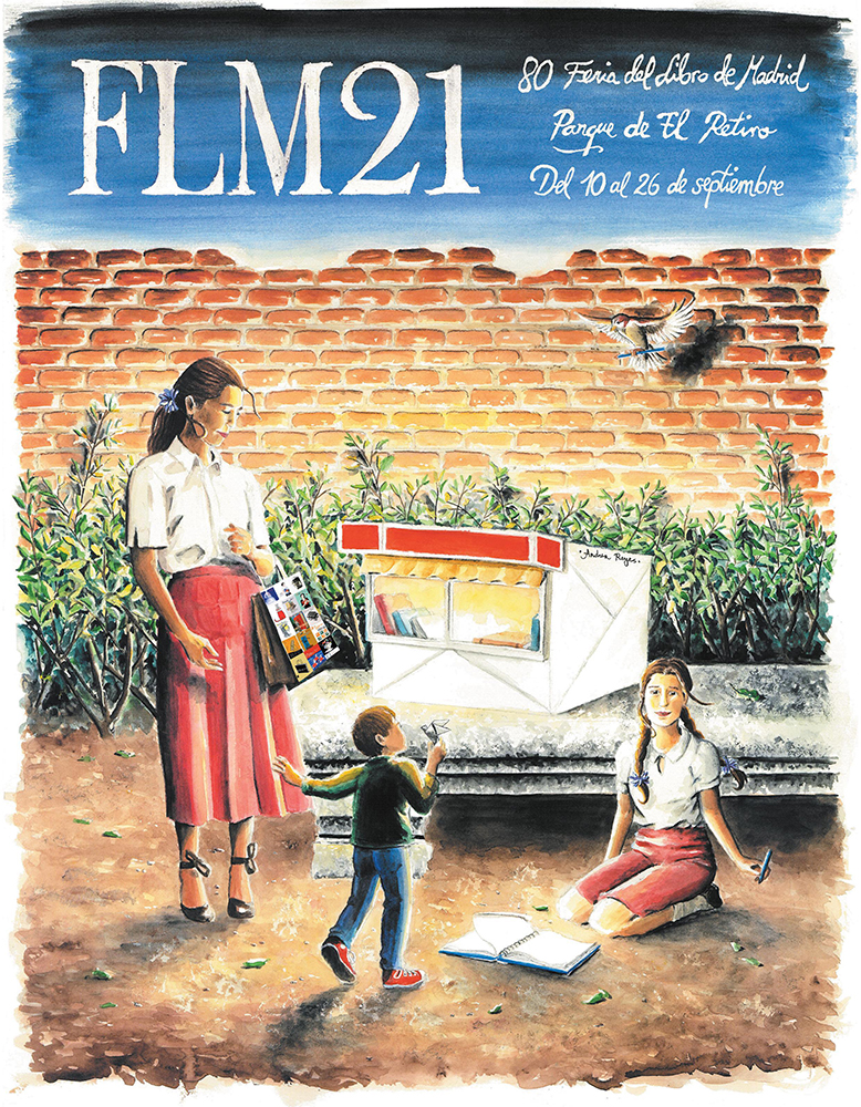 Cartel de la Feria del Libro 2021, ilustrado por Andrea Reyes